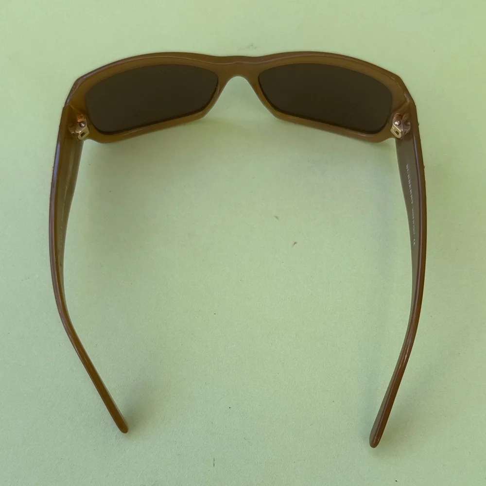 Vintage Burberry Tan/Brown Sunglasses with Rhinestone Detail